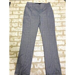 Ophelia Roe Womens Gray Herringbone Dress Pants Stretch Waist M 28 Inseam